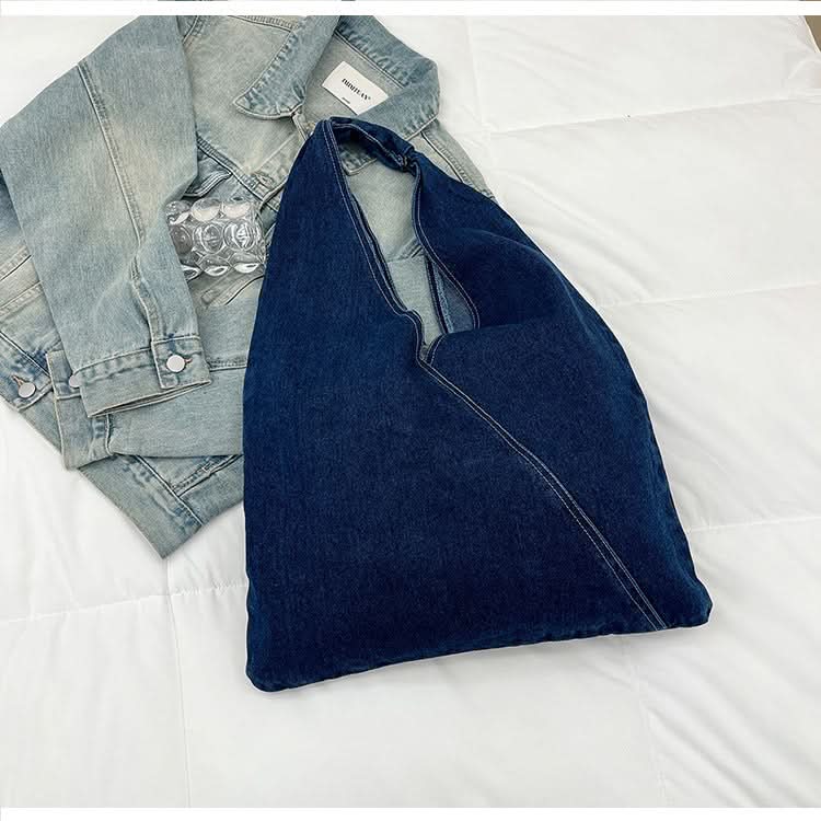 Retro Canvas Denim Shoulder Bag – Large-Capacity Street Style Bag for Women & Students