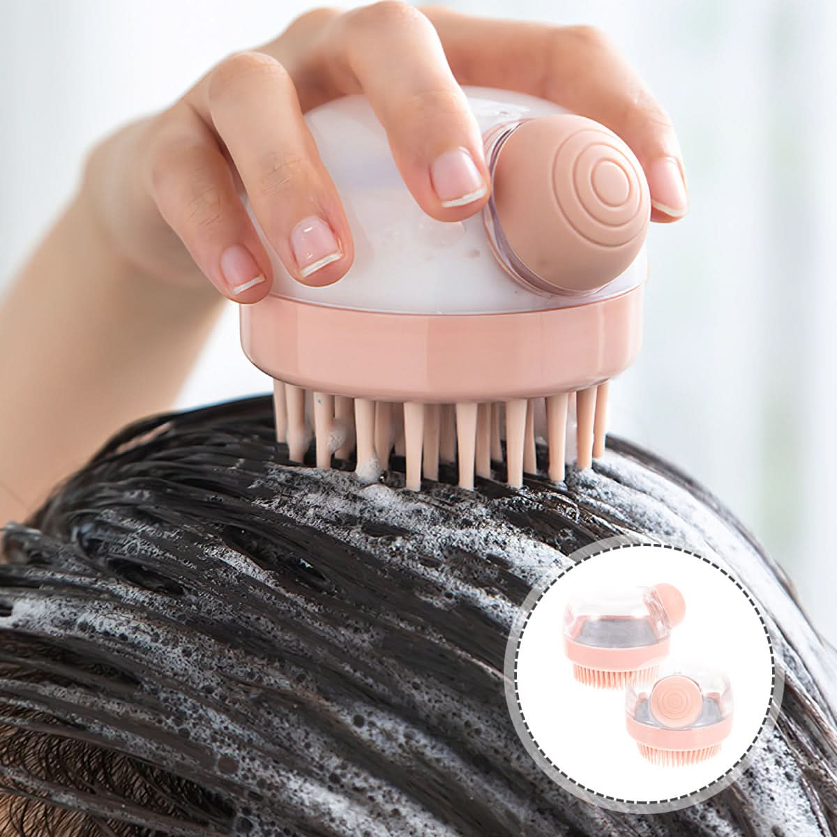 Silicone Scalp Massager & Shampoo Brush – Deep Cleansing, Hair & Scalp Care