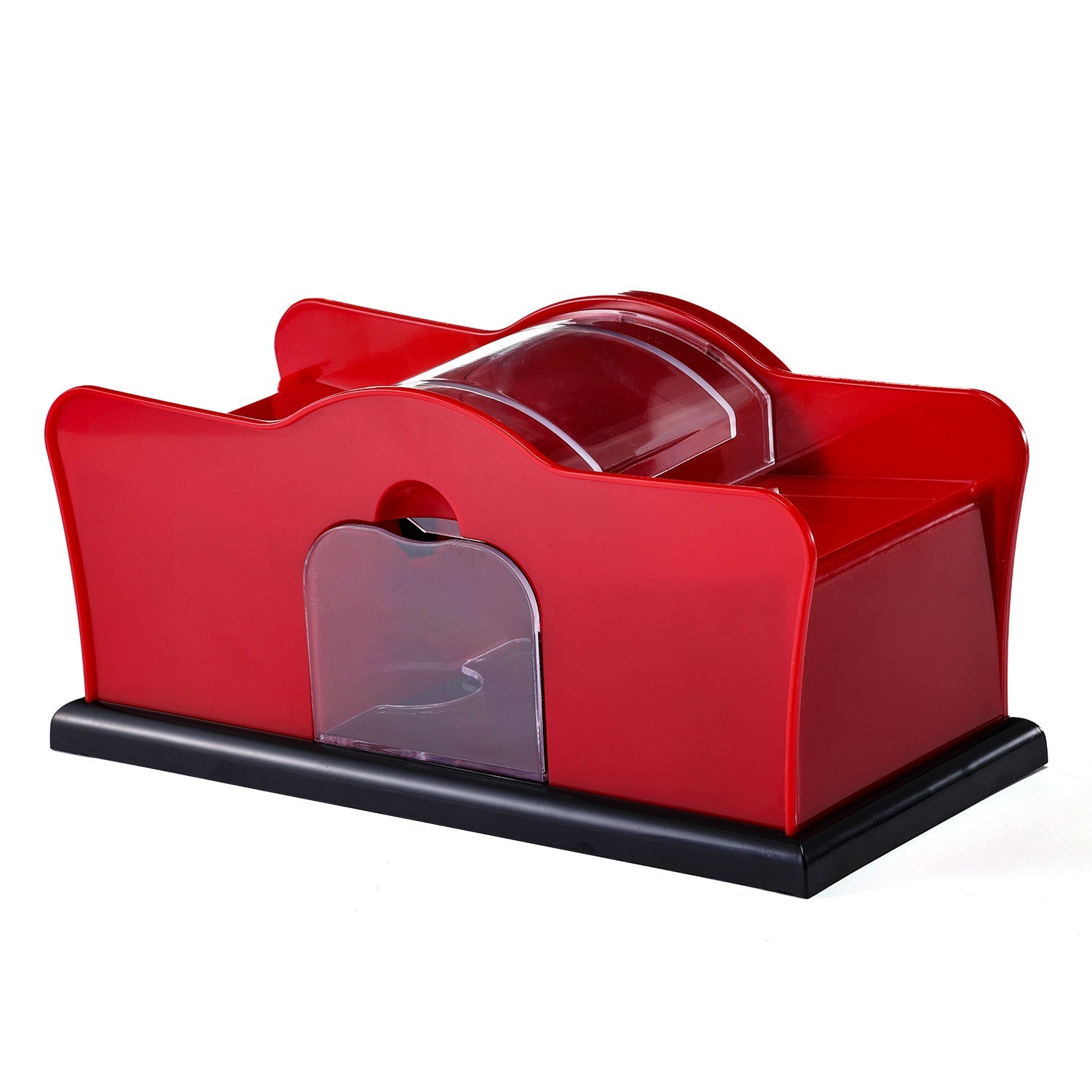 Manual Poker Card Shuffler for 2–6 Decks – Hand-Cranked Plastic Shuffler for Table Games