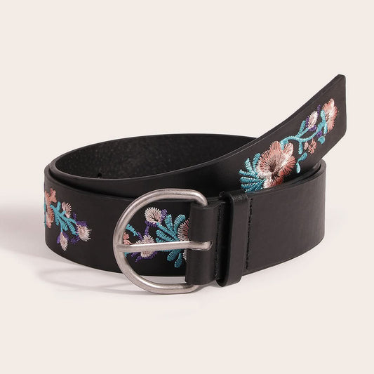 Women's Ethnic Embroidered Leather Belt