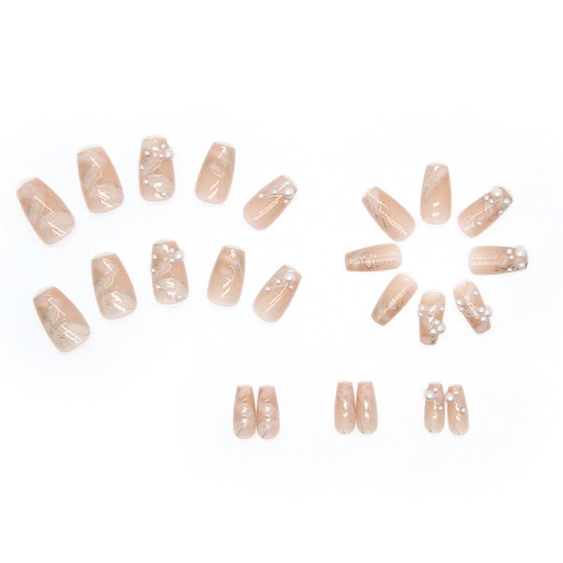Diamond Style Finished False Nails – White Ice Transparent