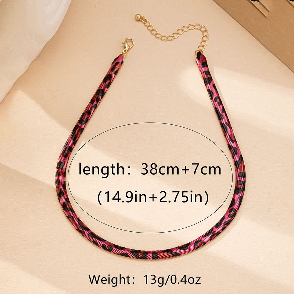 Leopard Print Luxury Fashion Statement Necklace