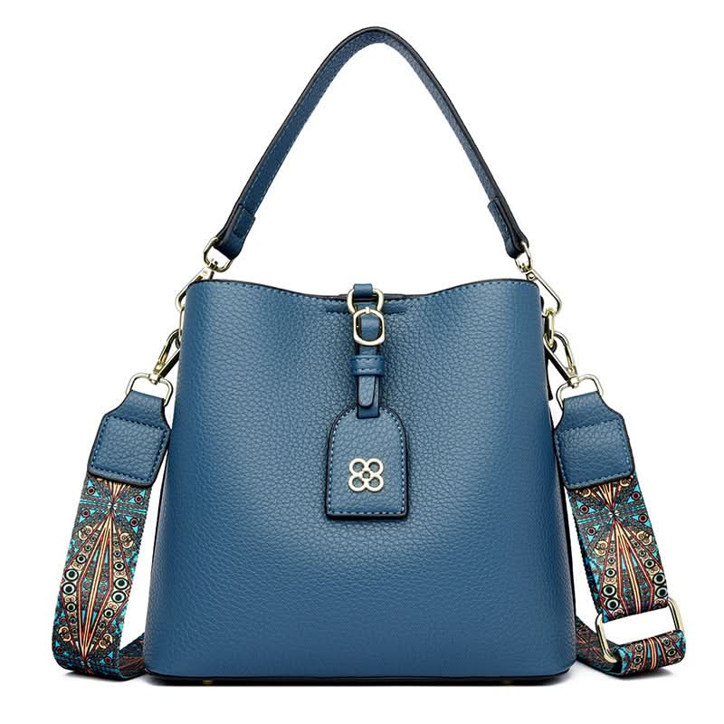 Women's Large-Capacity Stylish PU Leather Bucket Bag – Handbag for Work & Travel