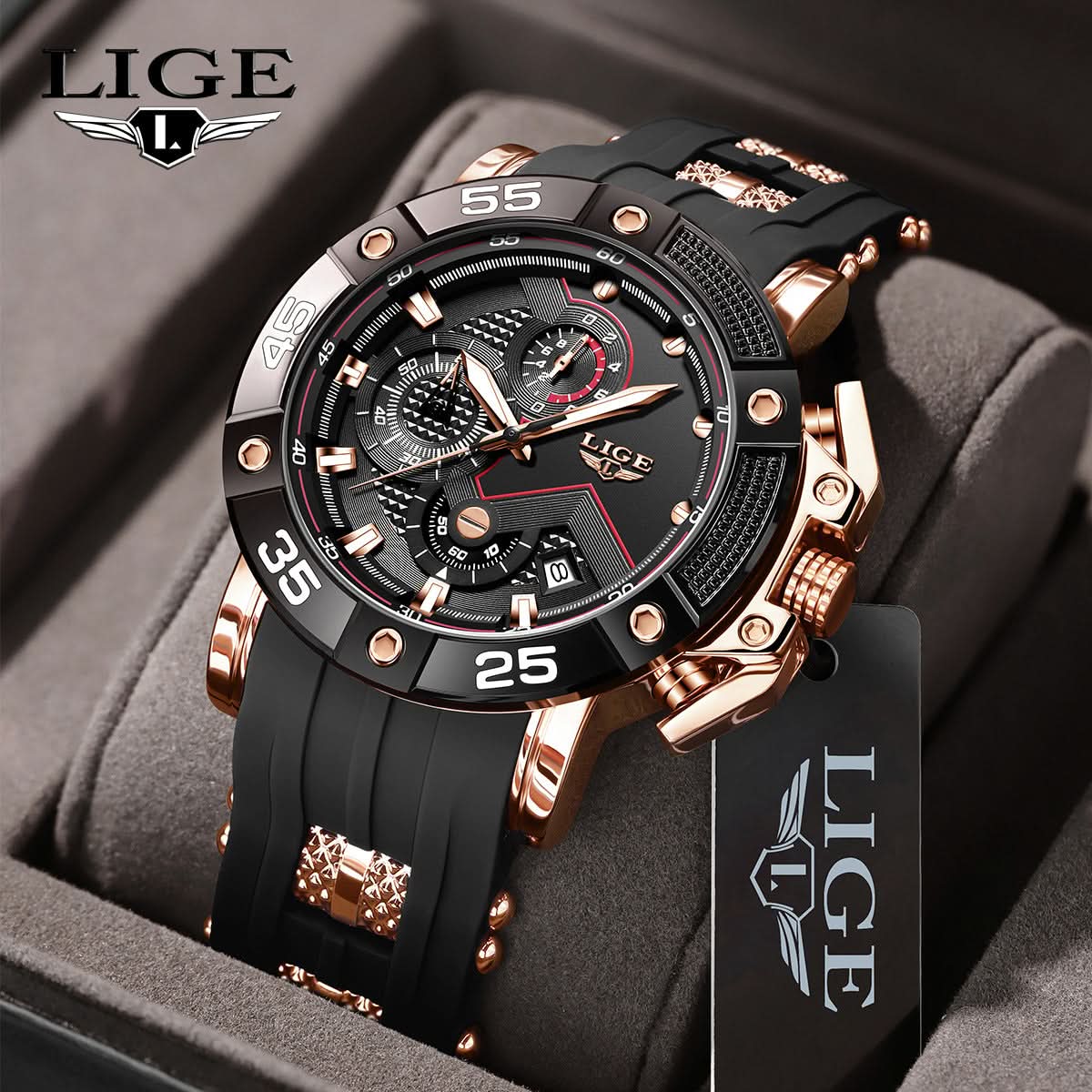 Men’s Chronograph Quartz Watch – Luminous Dial, Business Watch