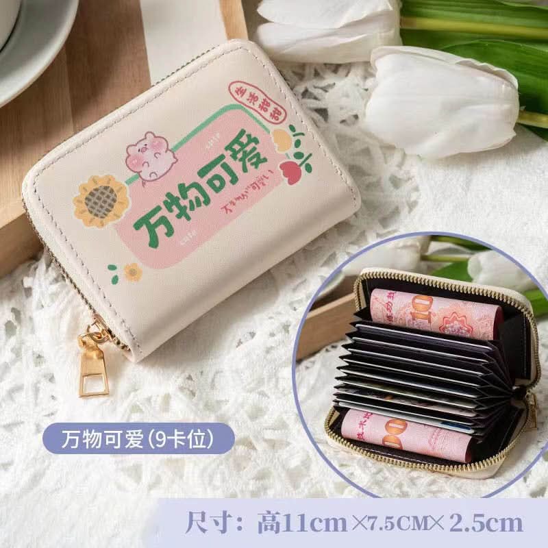 Korean-Style Accordion Card Holder – Wallet for Girls