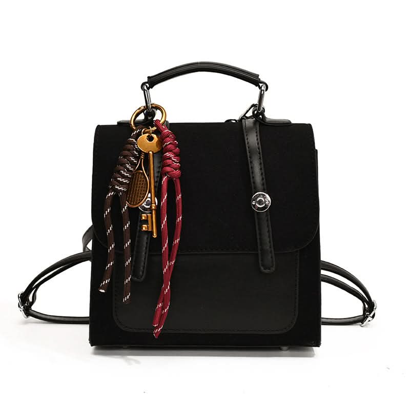 Women's Retro Leather Backpack – Stylish Multifunctional Bag with Handle