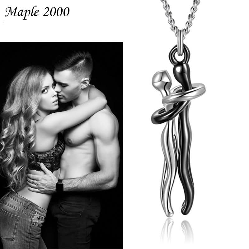 Unisex Couple Hug Necklace - High-End Gift