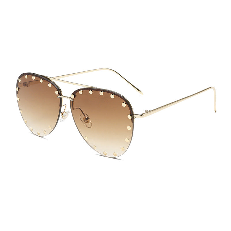 Retro Aviator Rivet Sunglasses for Men & Women | UV-Protective Trendy Eyewear