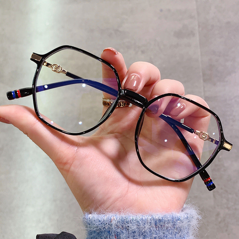 Women's Polygon Anti-Blue Light Glasses – Stylish Full Frame Eyewear for Small Faces