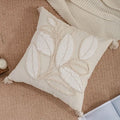 Nordic Red Leaf Velvet Pillow Cover
