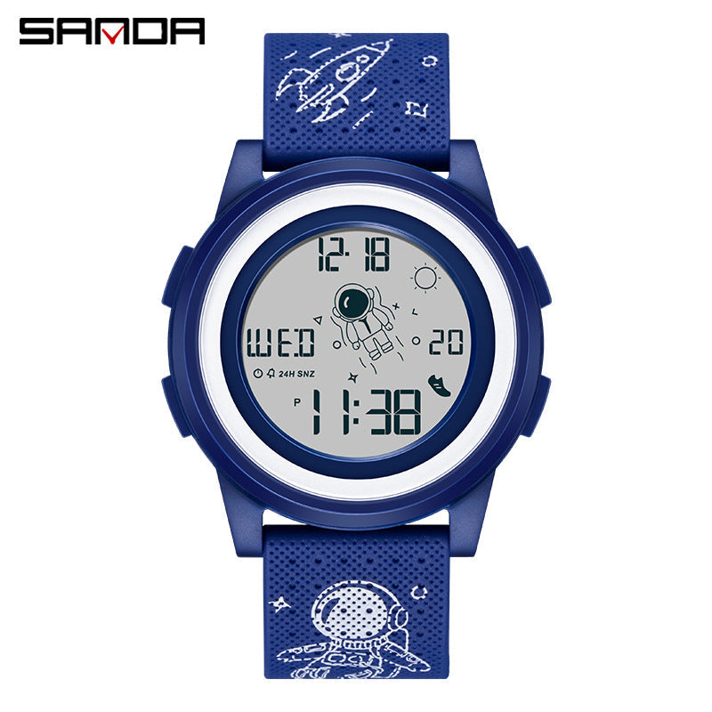 SANDA Astronaut Digital Watch – Unisex Luminous Waterproof Sports Watch