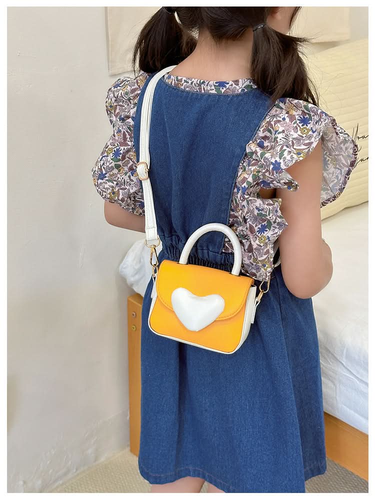 Women's PU Shoulder Bag with Heart Design