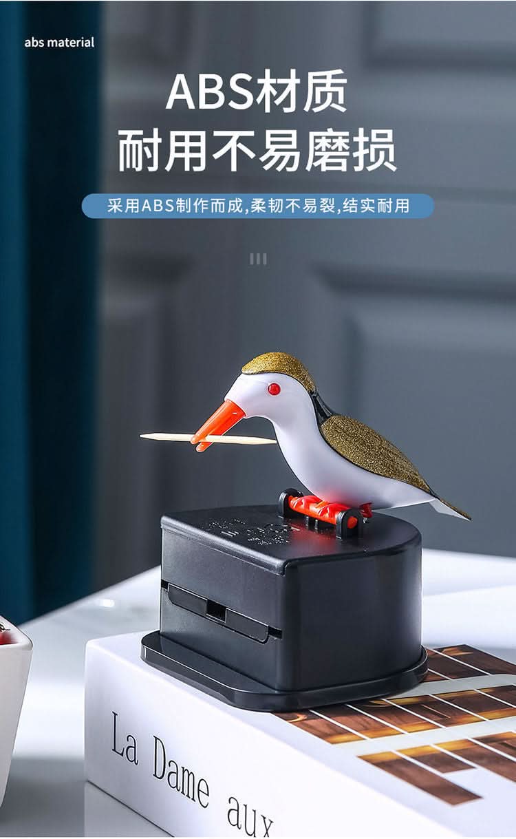 Automatic Bird Toothpick Holder – Push-Type Dispenser