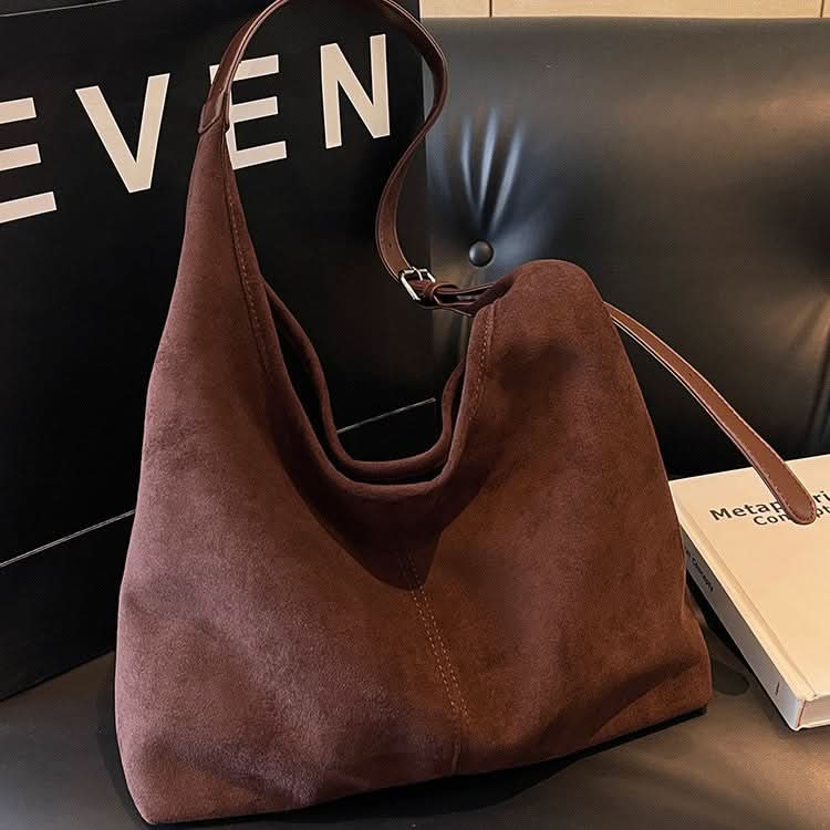 Women's Trendy Suede Bucket Bag – Retro Shoulder Tote for Women