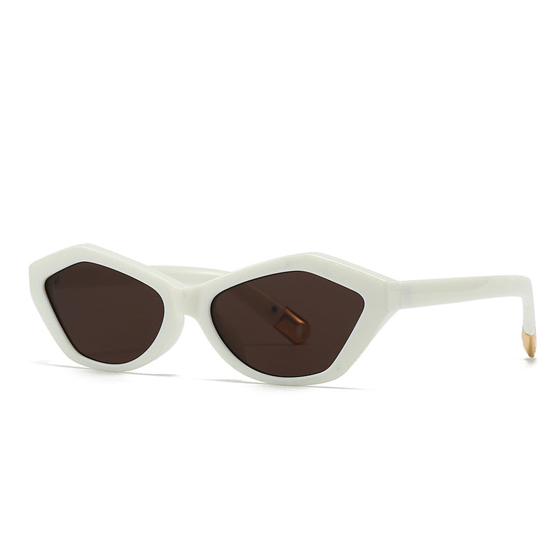 Angular Cat Eye Sunglasses – Modern Retro Design with Stylish Temple Detailing