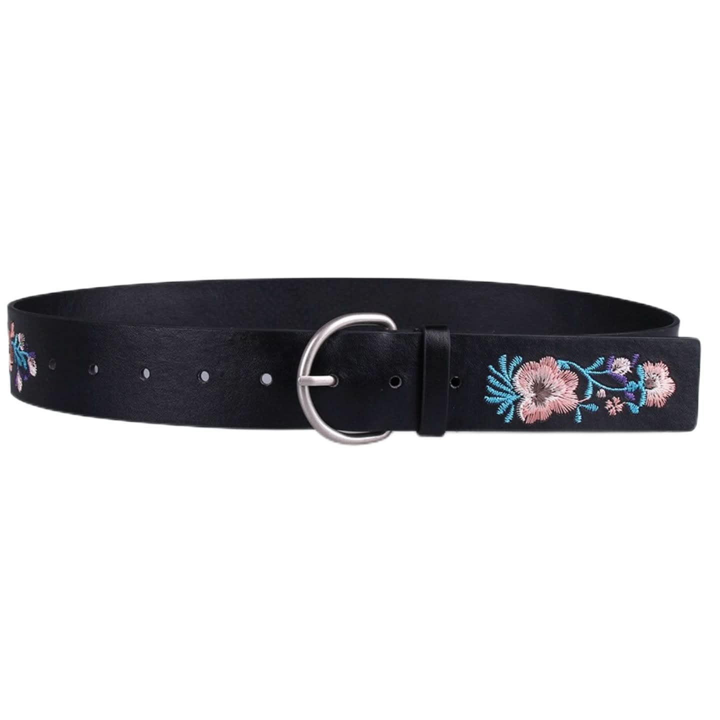 Women's Ethnic Embroidered Leather Belt