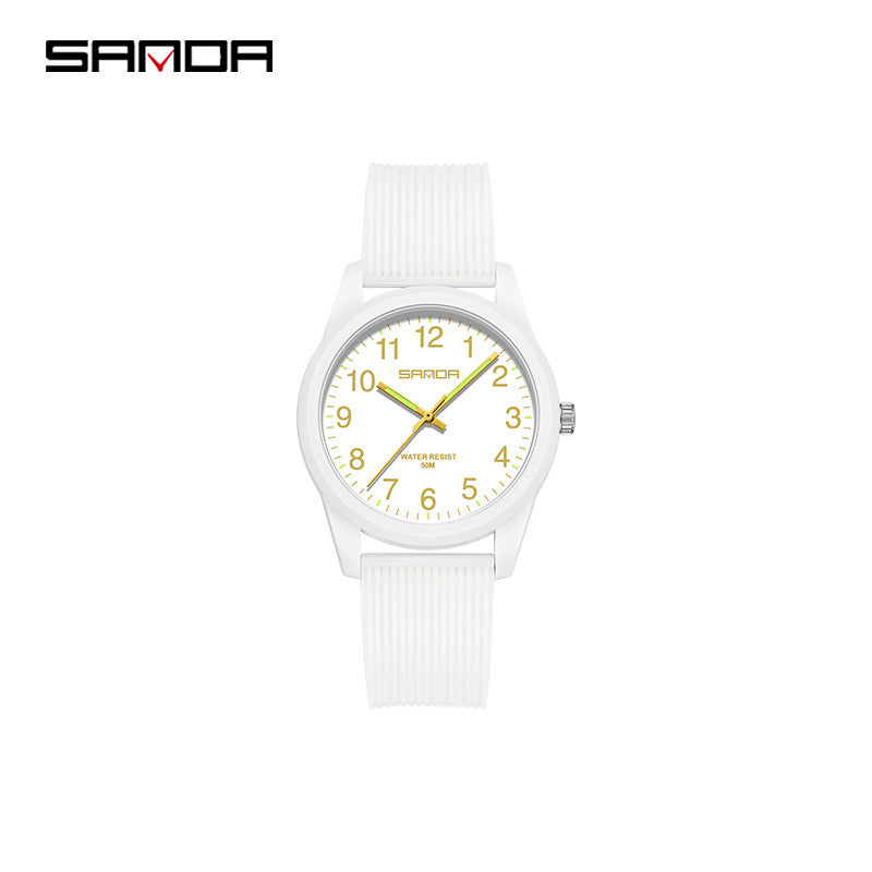 Sanda Dual Calendar Couple Quartz Watch – Waterproof Fashion Watch for Men & Women
