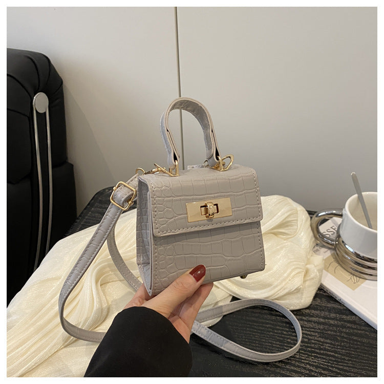 Classic Textured Small Handbag – PU Leather Shoulder Bag for Women