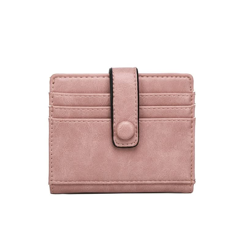 Women's PU Leather Card Holder – Multi-Slot Short Wallet
