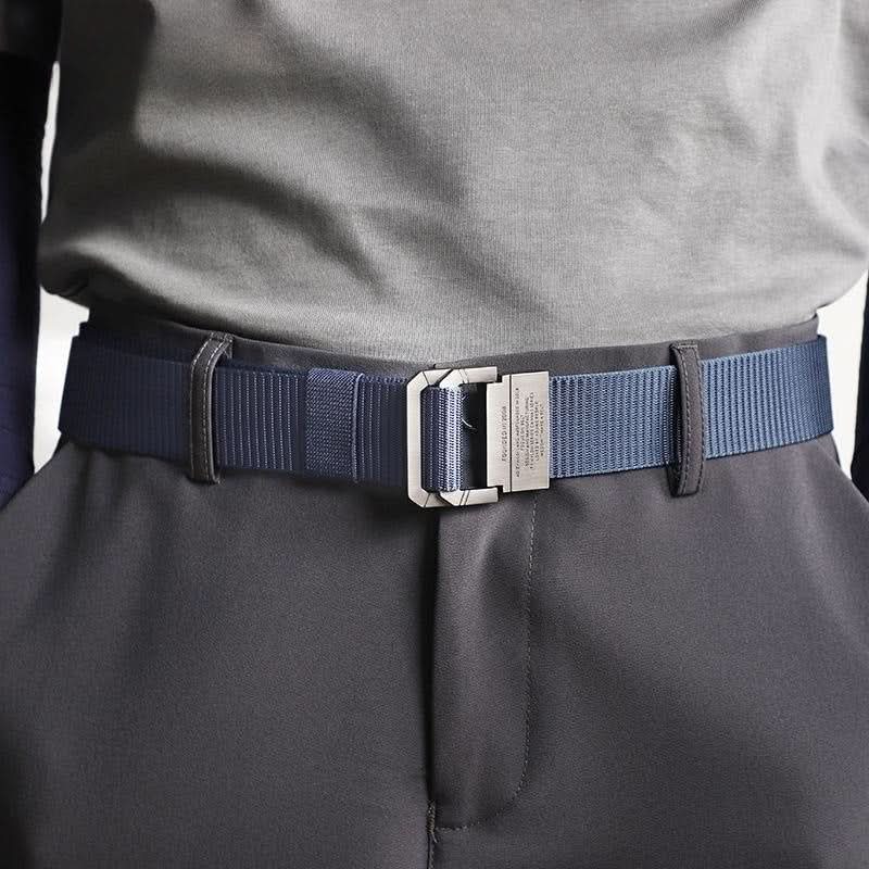 Men’s Nylon Belt with Double Ring Buckle – Adjustable