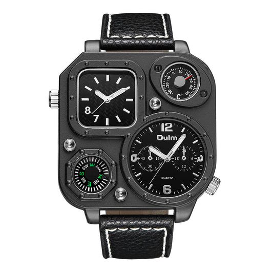 OULM 1169 Oversize Square Watch two time quartz watch for Men