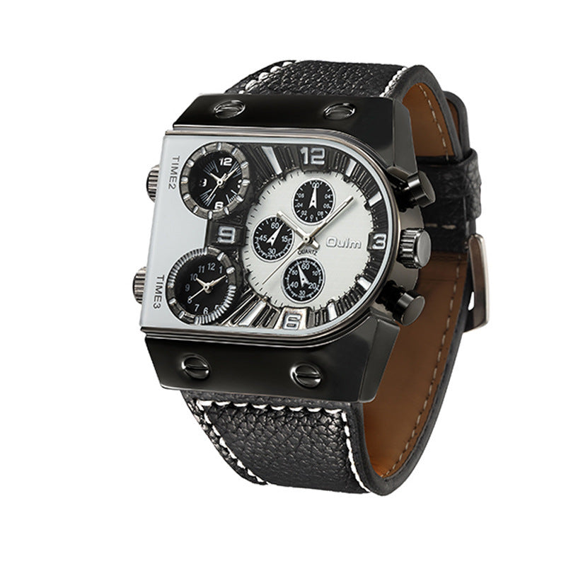 Oulm U Shape Quartz Multifunction Watch For Men 9315