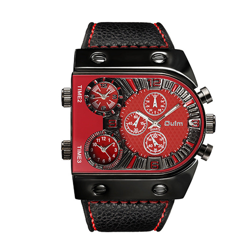 Oulm U Shape Quartz Multifunction Watch For Men 9315
