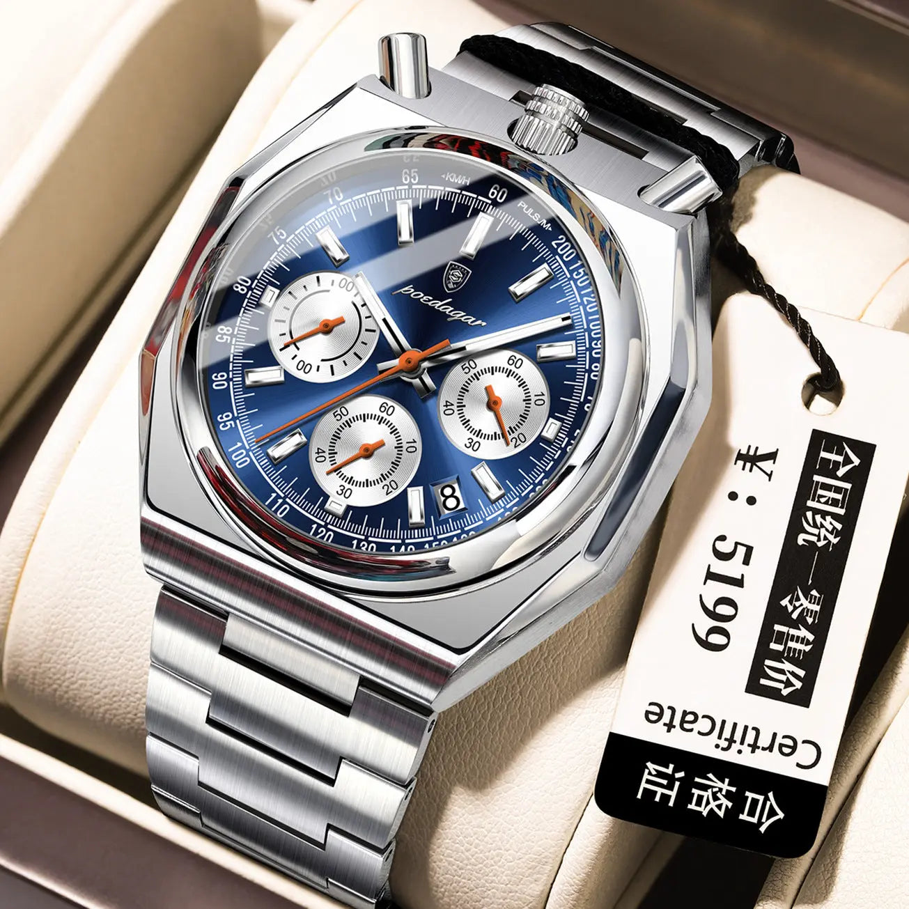 Poedagar 897 Luminous Quartz watch for Men