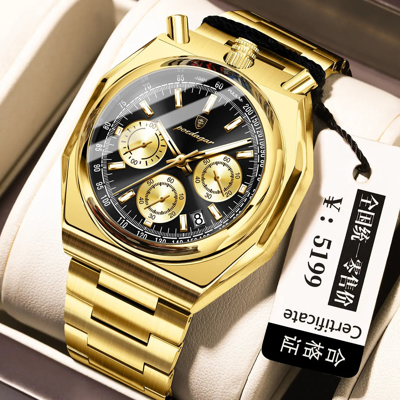 Poedagar 897 Luminous Quartz watch for Men