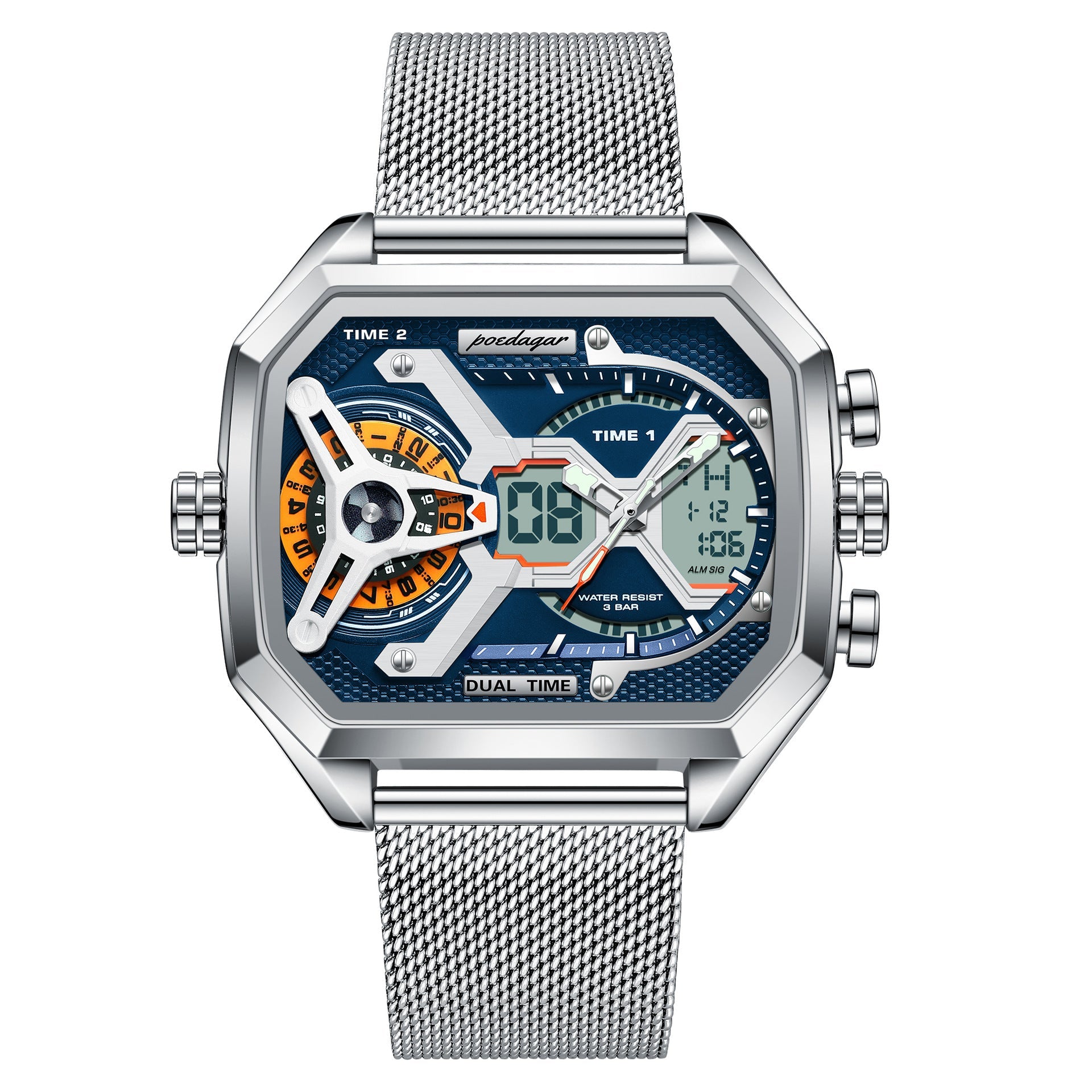 Poedagar EUE106 Multifunctional Waterproof Luminous watch for men