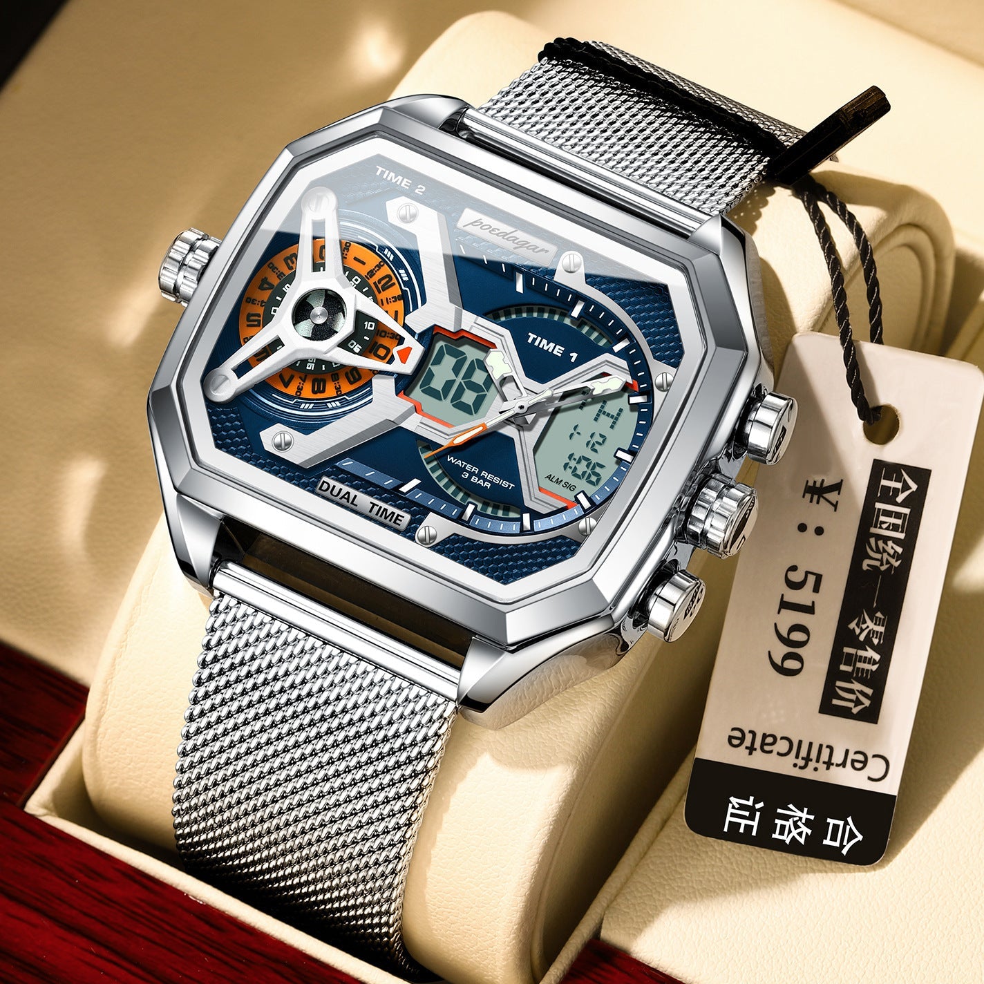 Poedagar EUE106 Multifunctional Waterproof Luminous watch for men