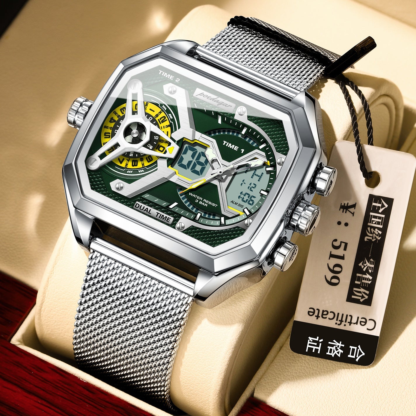 Poedagar EUE106 Multifunctional Waterproof Luminous watch for men