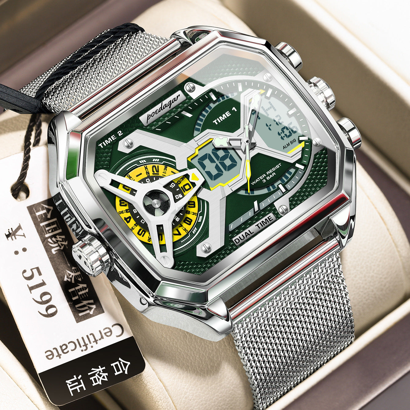 Poedagar EUE106 Multifunctional Waterproof Luminous watch for men