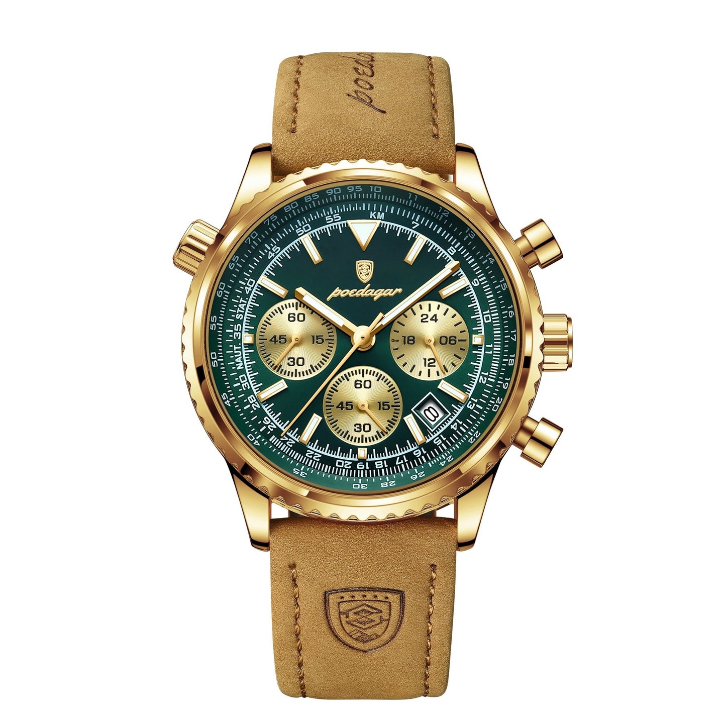 Poedagar Men's Multifunctional Fashionable Waterproof Night Light Watch P960