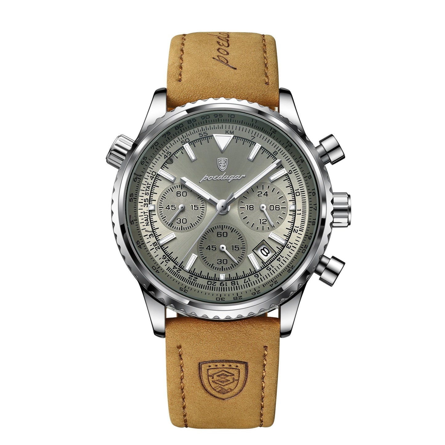 Poedagar Men's Multifunctional Fashionable Waterproof Night Light Watch P960