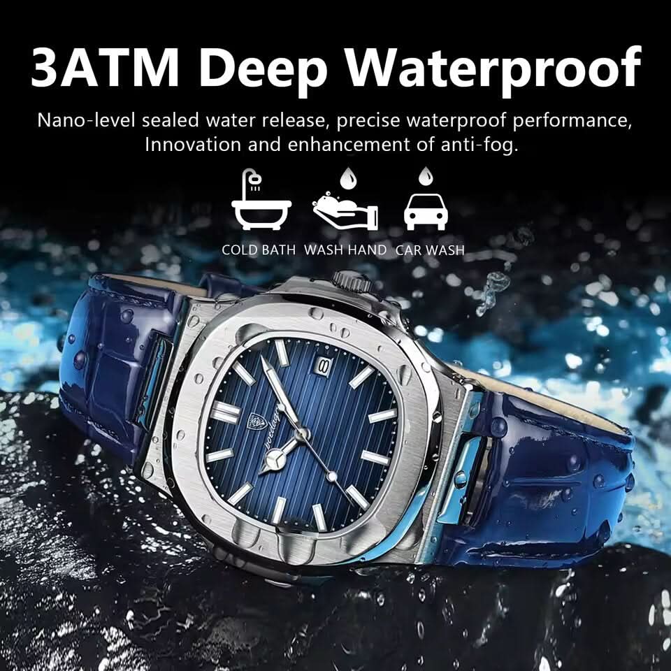 Men’s Ultra-Thin Quartz Watch, Luminous Design