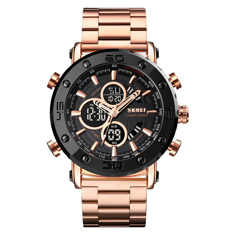 SKMEI 1636 Steel body Analog Digital Sports watch for Men