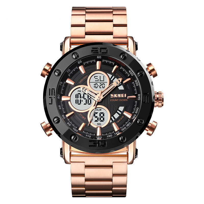 SKMEI 1636 Steel body Analog Digital Sports watch for Men