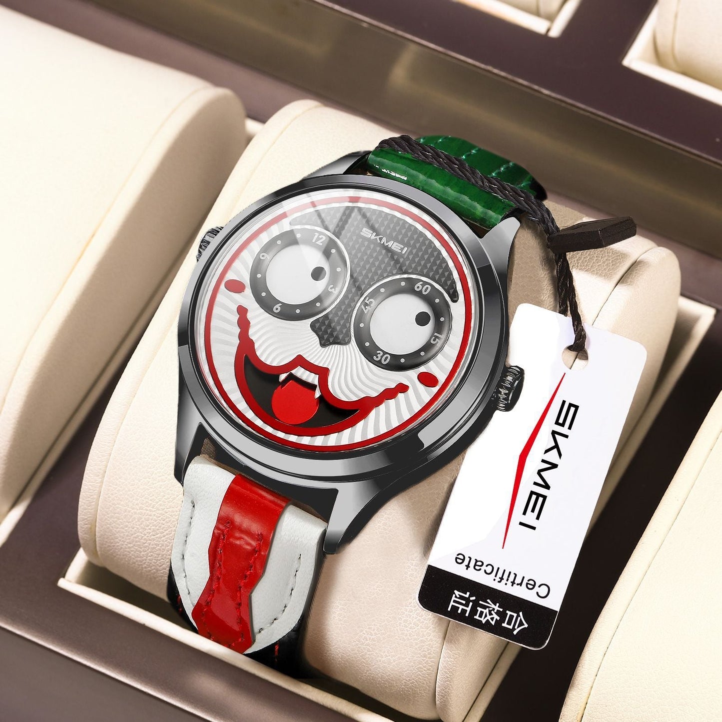 SKMEI 9389 New Fashion Clown Dial Quartz watch for Men