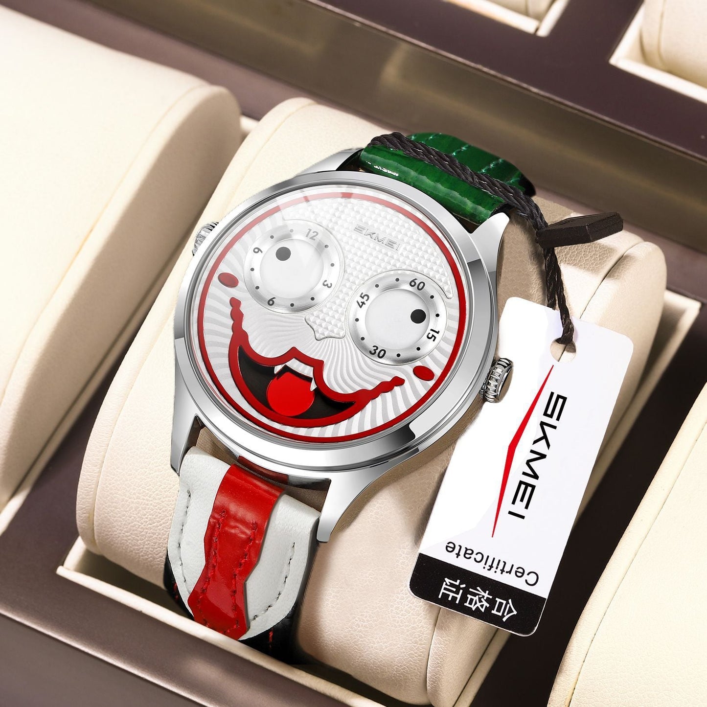 SKMEI 9389 New Fashion Clown Dial Quartz watch for Men