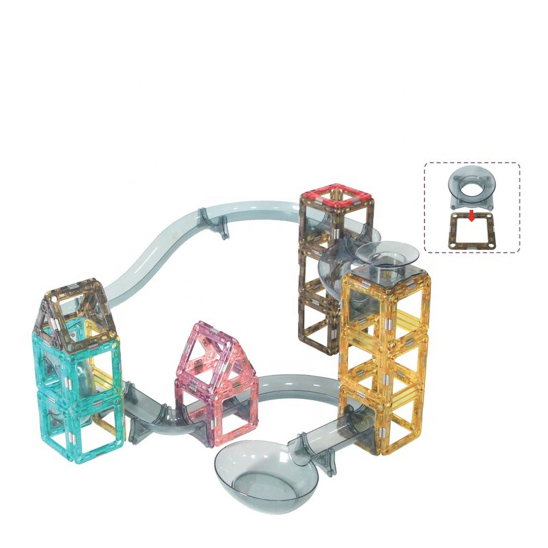 Magnetic Marble Roller 74 Pcs Building Blocks