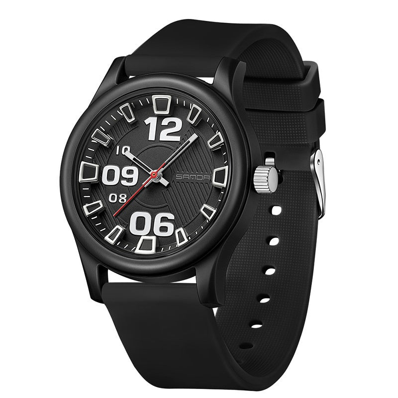 Sanda 3252 Waterproof Silicone Strap Quartz Watch For Teenagers Boys and Girls