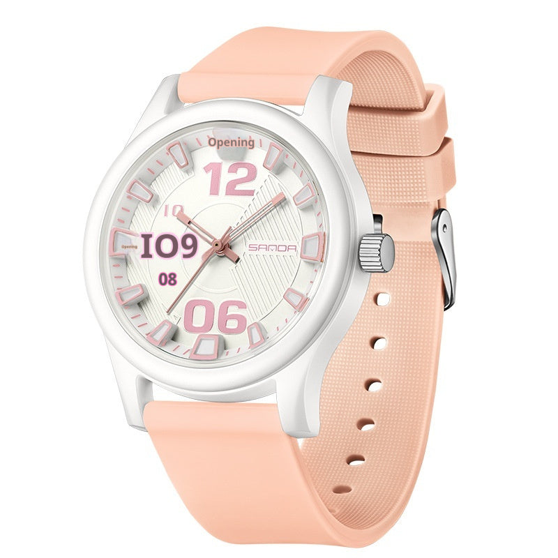Sanda 3252 Waterproof Silicone Strap Quartz Watch For Teenagers Boys and Girls