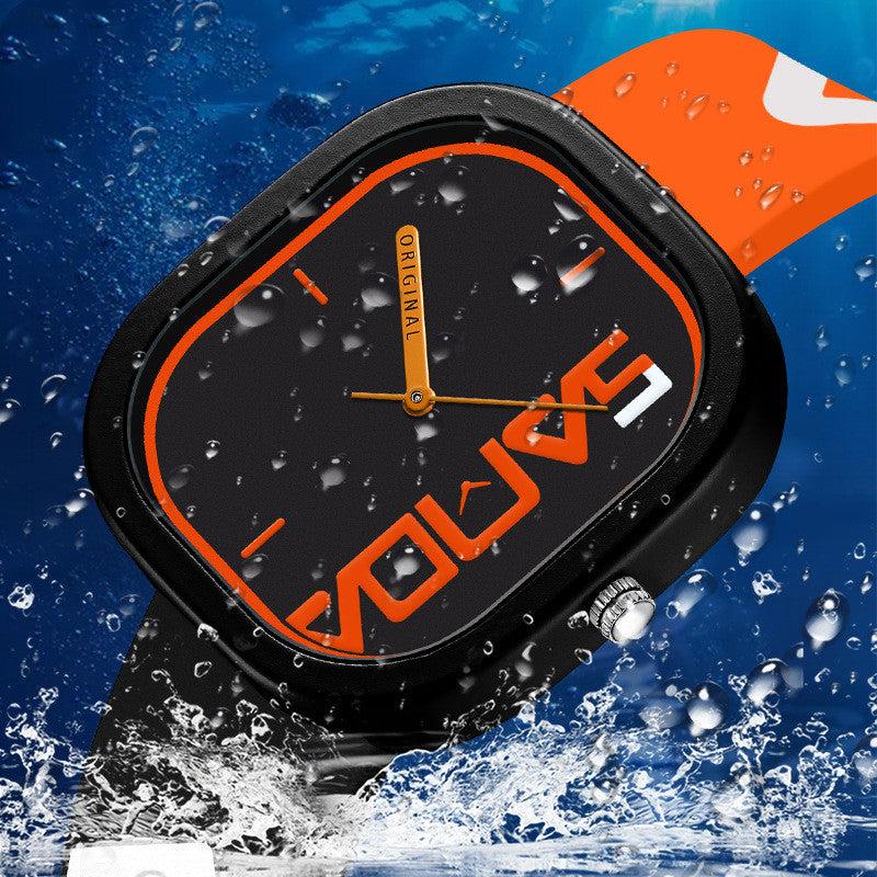 Sanda Silicone Square Fashion Trend Waterproof Watch