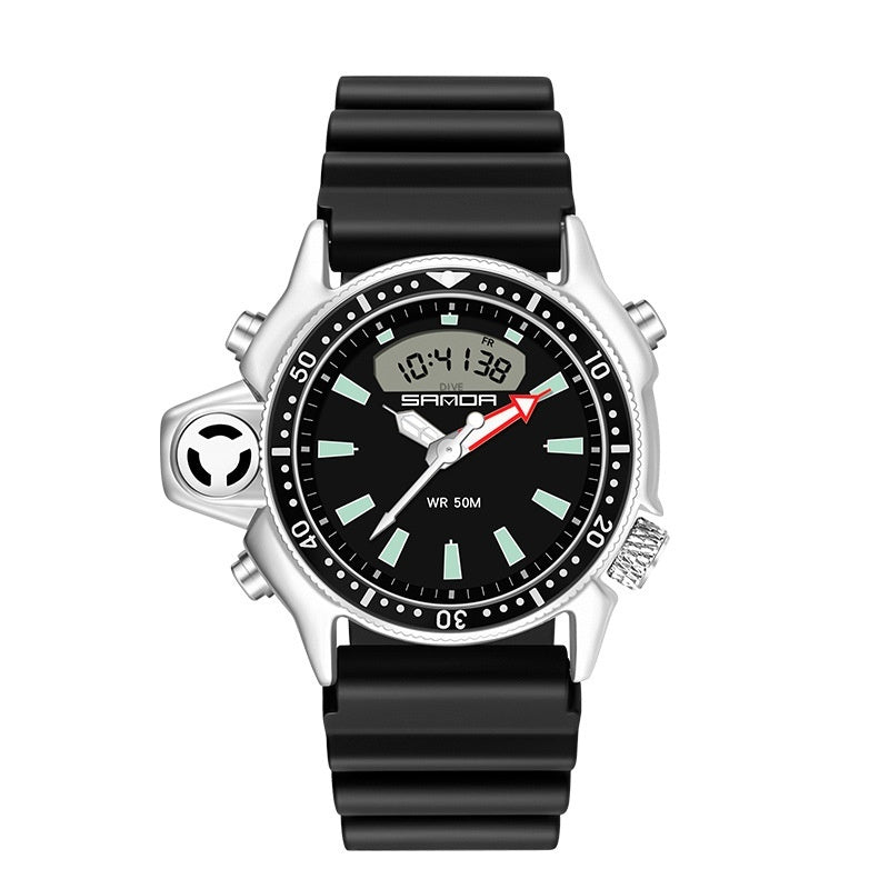 Sanda Sports Multifunctional Outdoor Waterproof Large Dial Watch for men 3008 & 3009