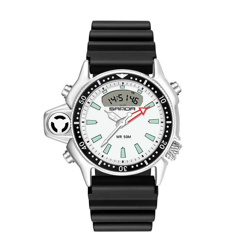 Sanda Sports Multifunctional Outdoor Waterproof Large Dial Watch for men 3008 & 3009