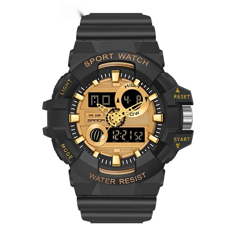Sanda Trendy Sports Watch Waterproof Large Dial Luminous Unisex watch