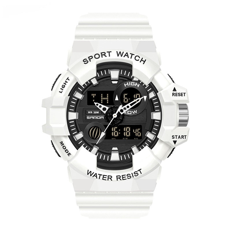 Sanda Trendy Sports Watch Waterproof Large Dial Luminous Unisex watch