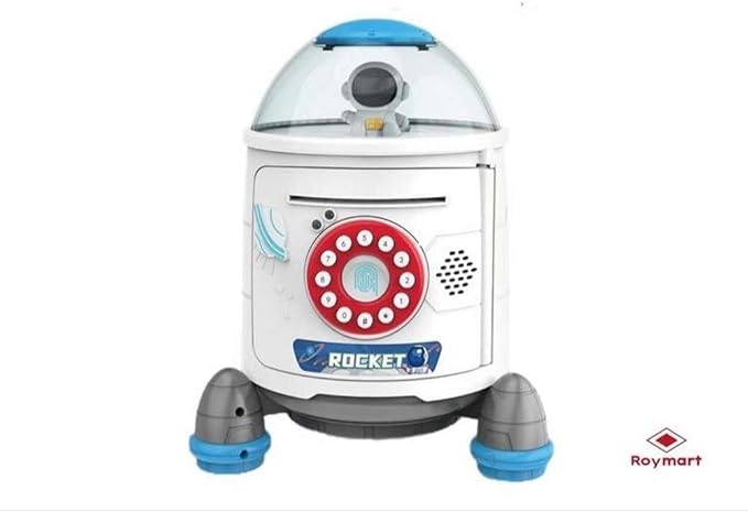 Secret Rocket Code Money Box White