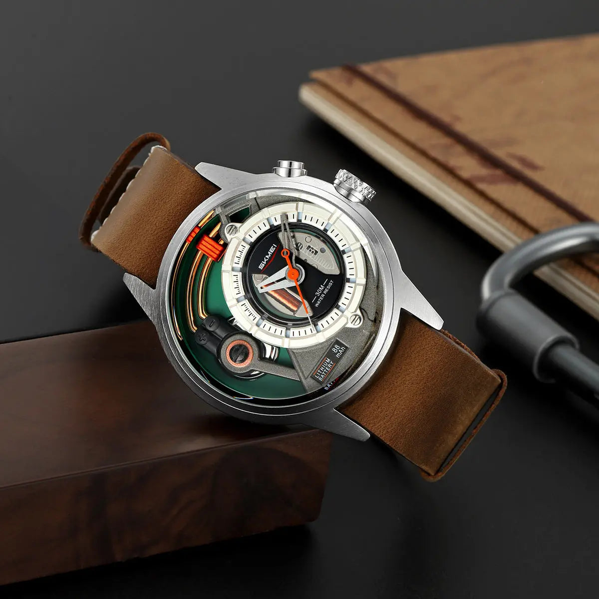 Skmei 2333 Creative Leather Belt Quartz watch for Men